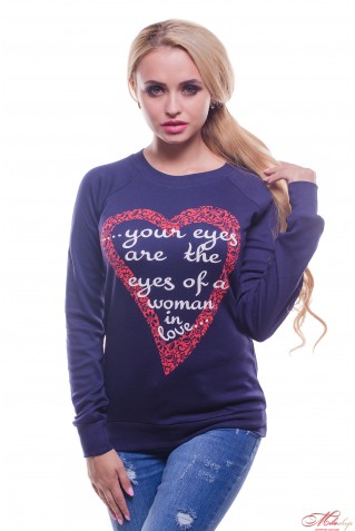 Толстовка с принтом сердце